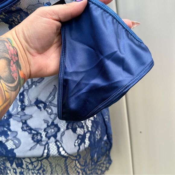 NWT Oh La La Cheri all over lace fitted lace chemise w/padded shelf cup Sz S set - Picture 6 of 12